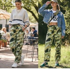 Free People Movement Stadium Printed Green Camo